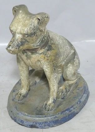 851 - Carved dog figure, 14" tall
