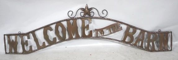 7874 - Welcome to the Barn metal sign, 17 x 56
