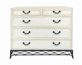 121 - Alden Parkes Bamboo 2 over 3 drawer chest 34 x 42 x 20
