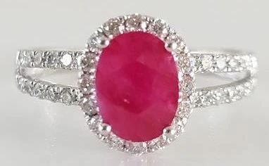 27z - Aaron Gottlieb RARE Burmese Ruby ring APP $10,343 Extremely rare GIA certified 2.03 carat Burmese Ruby surrounded by .53CT TW diamonds, size 7
