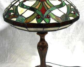 7102 - Stained Glass Lamp 25" Tall
