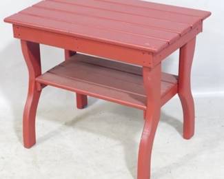 7911 - Pennsylvania Amish outdoor red table 21 x 17 x 26
