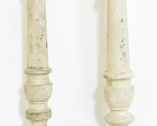 4099 - Pair architectural candle prickets, 15"
