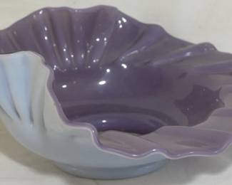 3424 - Purple Fenton Ruffled Bowl 4x9.5"
