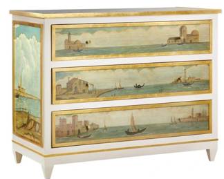 3105 - Modern History Venetian Commode 4 drawer 37.5 x 46 x 22 Retail Price $6,249
