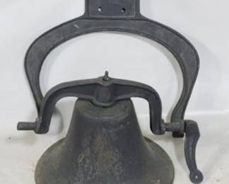 7890 - Iron dinner bell, 11" tall plus yoke

