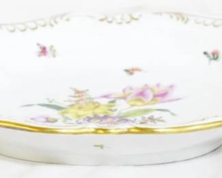 4125 - Herend Hungary painted handled tray 2 x 13 x 9
