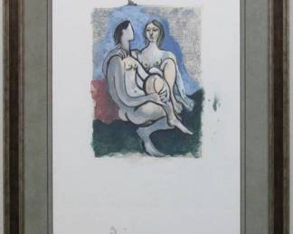 9022 - NUDE LITHOGRAPH BY PABLO PICASSO 27.5 X 36.5
