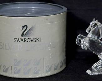 3850 - Swarovski crystal rearing horse with box
