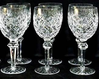 3949 - 10 Waterford Powerscourt Water goblets 7.5"

