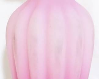 3801 - Fenton pink satin 11" ruffled edge vase

