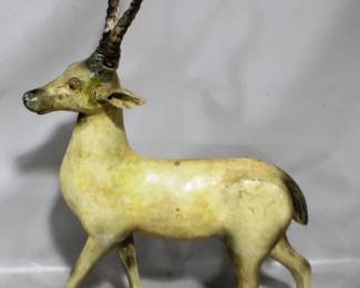 7010 - Carved Antelope Statue - 24 x 33 Crack in leg
