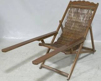 842 - Anglo-Colonial folding planters chair 37 x 23 x 60
