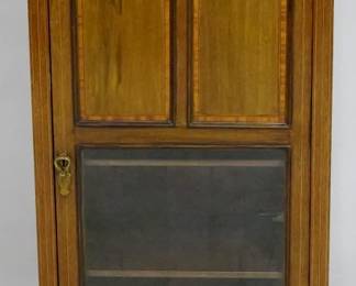 3906 - Inlaid English mahogany cabinet 41 x 21 x 14
