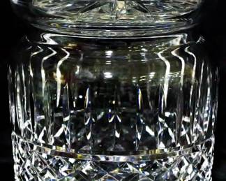 4128 - Waterford crystal biscuit jar with lid 6.5 x 5
