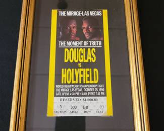 Douglas vs Holyfield Framed Ticket