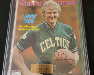 Larry Bird Autographed Magazine
