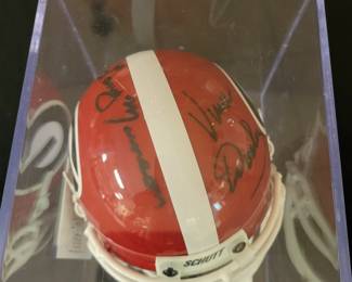Vince Dooley & Larry Munson Autographed Mini Helmet