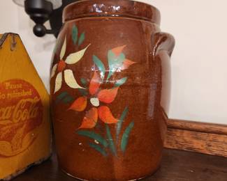 Antique Brown Glazed Stoneware 