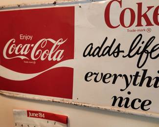 Large Collection of Vintage Coca Cola Signs
