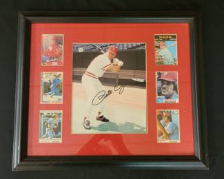 Pete Rose Autographed Framed Picture