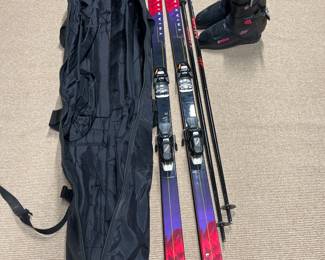 K2 Downhill Skis, Poles, and Boots