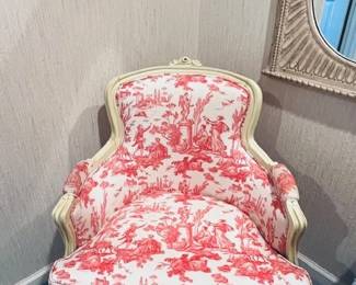Vintage French toile chair