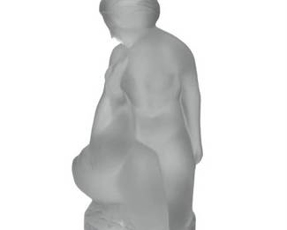 Lot 282  
Lalique Signed Figurine "Leda and the Swan"