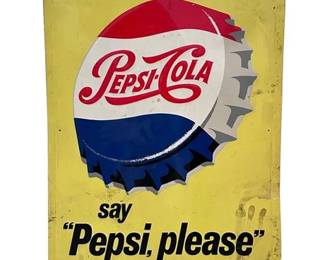Lot 139  
Vintage Pepsi Metal Sign