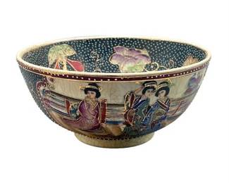 Lot 108   
Vintage Hand-Painted Royal Satsuma Geisha Bowl