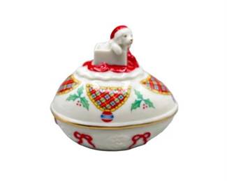 Lot 173   
Lenox "The Christmas Surprise Collectors Egg" Porcelain Trinket Box