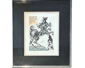 Lot 428  
Salvador Dali's "Cerberus - Inferno Canto 6" E.A. Pencil Signed Lithograph Print