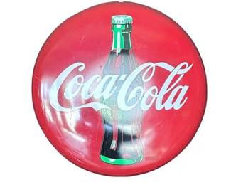 Lot 253  
Classic Coca-Cola "Bottle-cap" Metal Sign