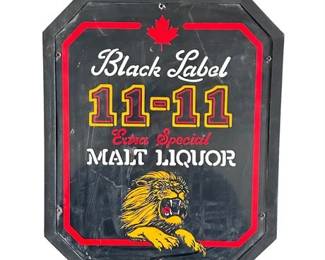 Lot 136  
Vintage Black Label Malt Liquor Novelty Wall Light