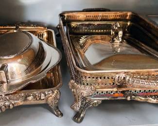 Silver-plated serving pieces