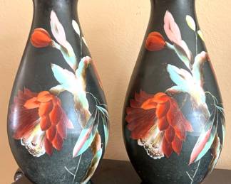 Porcelain handpainted vases