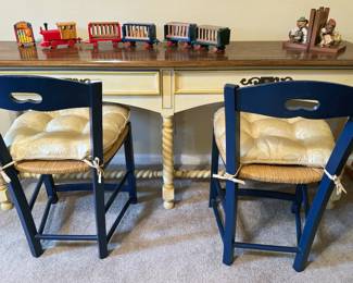 French provincial-style sideboard, children's chairs