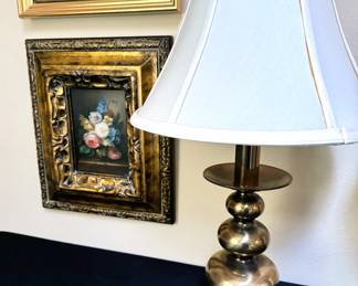 Lamps, original framed art