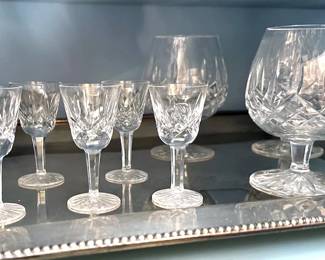 Crystal and cut glass serving pieces