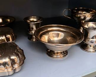 Silver-placed serving pieces