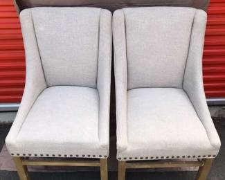 2 Beautiful, Grey Dining Room Chairs