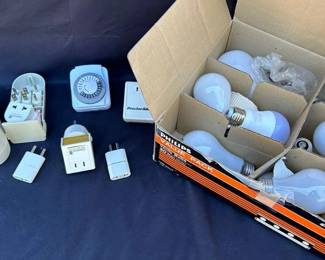 Electronics and Lightbulb Set