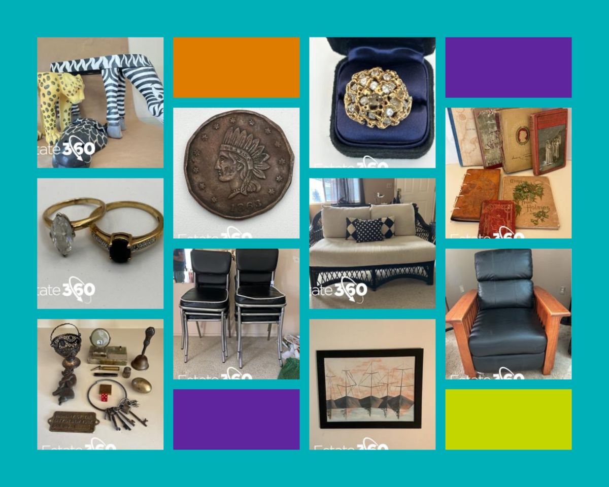 White Brown Clean Grid Interior Design Photo Collage