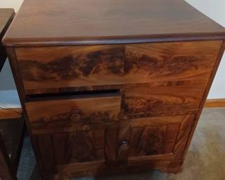 Cabinet with a built in ice chest 