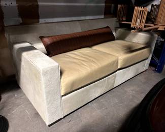 Edelman Leather Vintage Couch - Please learn more about this company to understand the uniqueness of this piece. (i.e Andy Warhol was hired as a graphic designer from 1958 to 1964)