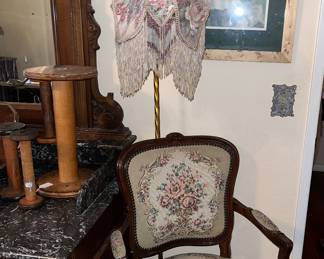 Antique tapestry chair 