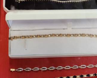 Gold and Diamond bracelets