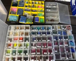 Beads: glass, stone, seed, wood, nut, natural crystal and more. Too many to picture. 