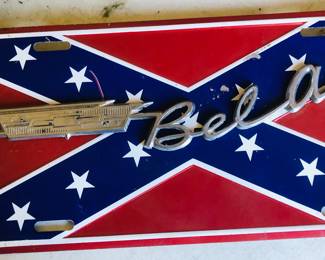 Vintage BelAir emblem mounted on confederate tag