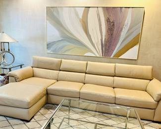 Natuzzi  leather sectional sofa